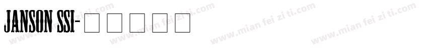 Janson SSi字体转换